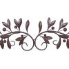 imageDeco 79 Metal Leaf Home Wall Decor Long Horizontal Vine Wall Sculpture with Green Accents Wall Art 48quot x 1quot x 9quot RedRed