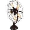 imageDeco 79 Metal Room Accent Lamp Vintage Fan Shape 5 Light Table Lamp Lamp 19quot x 8quot x 24quot Bronze