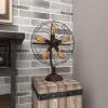 imageDeco 79 Metal Room Accent Lamp Vintage Fan Shape 5 Light Table Lamp Lamp 19quot x 8quot x 24quot Bronze