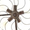 imageDeco 79 Metal Room Accent Lamp Vintage Fan Shape 5 Light Table Lamp Lamp 19quot x 8quot x 24quot Bronze