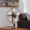 imageDeco 79 Metal Room Accent Lamp Vintage Fan Shape 5 Light Table Lamp Lamp 19quot x 8quot x 24quot Bronze
