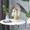 imageDeco 79 Metal Room Table Lamp Accent Lamp with Clear Dome Shaped Shade and Marble Base Lamp 10quot x 10quot x 14quot Gold10 x 10 x 14