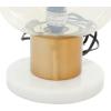 imageDeco 79 Metal Room Table Lamp Accent Lamp with Clear Dome Shaped Shade and Marble Base Lamp 10quot x 10quot x 14quot Gold10 x 10 x 16