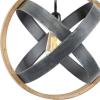imageDeco 79 Metal Round Pendant with Link Style Chain 15quot x 14quot x 25quot Black