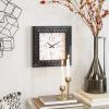 imageDeco 79 Metal Square Wall Clock 12quot x 3quot x 12quot Black