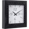 imageDeco 79 Metal Square Wall Clock 12quot x 3quot x 12quot Black