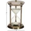 imageDeco 79 Metal Timer Hourglass Sand  6quot x 6quot x 9quot BrassBrass