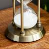 imageDeco 79 Metal Timer Hourglass Sand  6quot x 6quot x 9quot BrassBrass