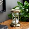 imageDeco 79 Metal Timer Hourglass Sand  6quot x 6quot x 9quot BrassBrass