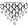 imageDeco 79 Metal Windchime with Bells and Chain Ring Hanger 13quot x 1quot x 24quot BlackBlack