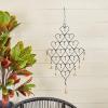 imageDeco 79 Metal Windchime with Bells and Chain Ring Hanger 13quot x 1quot x 24quot BlackGold