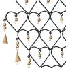 imageDeco 79 Metal Windchime with Bells and Chain Ring Hanger 13quot x 1quot x 24quot BlackGold
