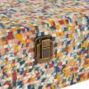 imageDeco 79 Mother of Pearl Shell Handmade Decorative Box Chevron Pattern Decorative Keepsake Boxes with Hinged Lid Set of 2 Storage Boxes 12quot 8quotW GrayMulti Colored