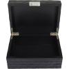 imageDeco 79 Mother of Pearl Shell Handmade Decorative Box Chevron Pattern Decorative Keepsake Boxes with Hinged Lid Set of 2 Storage Boxes 12quot 8quotW GrayBlack
