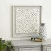 imageDeco 79 Paper Geometric Handmade Shadow Box 3D Origami with Gray Canvas Backing 24quot x 1quot x 24quotWhite