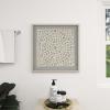 imageDeco 79 Paper Geometric Handmade Shadow Box 3D Origami with Gray Canvas Backing 24quot x 1quot x 24quotWhite