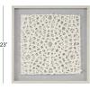 imageDeco 79 Paper Geometric Handmade Shadow Box 3D Origami with Gray Canvas Backing 24quot x 1quot x 24quotWhite