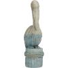 imageDeco 79 Polystone Bird Decorative Sculpture Distressed Home Decor Statue with Brown Wood Inspired Accents Accent Figurine 3quot x 11quot x 7quot TealBlue
