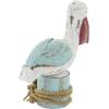 imageDeco 79 Polystone Bird Decorative Sculpture Distressed Home Decor Statue with Brown Wood Inspired Accents Accent Figurine 3quot x 11quot x 7quot TealMulticolor