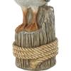 imageDeco 79 Polystone Bird Decorative Sculpture Distressed Home Decor Statue with Brown Wood Inspired Accents Accent Figurine 3quot x 11quot x 7quot TealTeal