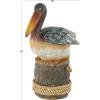 imageDeco 79 Polystone Bird Decorative Sculpture Distressed Home Decor Statue with Brown Wood Inspired Accents Accent Figurine 3quot x 11quot x 7quot TealTeal