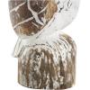 imageDeco 79 Polystone Bird Decorative Sculpture Distressed Home Decor Statue with Brown Wood Inspired Accents Accent Figurine 3quot x 11quot x 7quot TealWhite