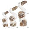imageDeco 79 Polystone Bird Decorative Sculpture Distressed Home Decor Statue with Brown Wood Inspired Accents Accent Figurine 3quot x 11quot x 7quot TealWhite