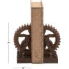 imageDeco 79 Polystone Decorative Bookends Gear Non Skid Bookends Set of 2 Office Bookends5quotW 7quotH Brown