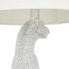 imageDeco 79 Polystone Leopard Room Table Lamp Accent Lamp set of 2 Lamp 13quot x 13quot x 29quot SilverSilver