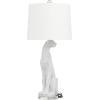 imageDeco 79 Polystone Leopard Room Table Lamp Accent Lamp set of 2 Lamp 13quot x 13quot x 29quot SilverSilver