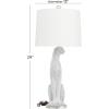 imageDeco 79 Polystone Leopard Room Table Lamp Accent Lamp set of 2 Lamp 13quot x 13quot x 29quot SilverSilver