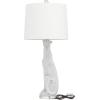 imageDeco 79 Polystone Leopard Room Table Lamp Accent Lamp set of 2 Lamp 13quot x 13quot x 29quot SilverSilver