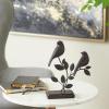 imageDeco 79 Polystone Parrot Decorative Sculpture Home Decor Statue Accent Figurine 3quot x 3quot x 9quot GoldBlack