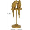 imageDeco 79 Polystone Parrot Decorative Sculpture Home Decor Statue Accent Figurine 3quot x 3quot x 9quot GoldGold
