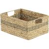 imageDeco 79 Seagrass Handmade Decorative and Functional Storage Basket Basket Organizer with Handles Set of 4 Basket for Storage 16quot 14quot 12quot 10quotW Light Brown