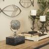 imageDeco 79 Stainless Steel Metal Globe 10quot x 7quot x 11quot SilverSilver
