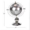 imageDeco 79 Stainless Steel Metal Globe 10quot x 7quot x 11quot SilverSilver