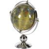 imageDeco 79 Stainless Steel Metal Globe 10quot x 7quot x 11quot SilverYellow