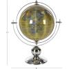 imageDeco 79 Stainless Steel Metal Globe 10quot x 7quot x 11quot SilverYellow