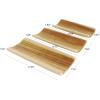 imageDeco 79 Teak Wood Handmade Living Room Decor Tray Minimalistic Curved Ottoman Tray Set of 3 Serving Tray 18quot 16quot 14quot W Brown