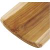 imageDeco 79 Teak Wood Handmade Living Room Decor Tray Minimalistic Curved Ottoman Tray Set of 3 Serving Tray 18quot 16quot 14quot W Brown