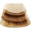 imageDeco 79 Teak Wood Handmade Living Room Decor Tray Minimalistic Curved Ottoman Tray Set of 3 Serving Tray 18quot 16quot 14quot W Brown