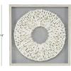 imageDeco 79 Wood Geometric Handmade 3D Circle Origami Shadow Box with Canvas Backing 20quot x 1quot x 20quot Gray