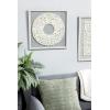 imageDeco 79 Wood Geometric Handmade 3D Circle Origami Shadow Box with Canvas Backing 20quot x 1quot x 20quot Gray