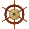 imageDeco 79 Wood Sail Boat Decorative Wall Clock with Ship Wheel for Home and Room 28quot x 2quot x 28quot BlueGold