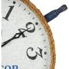 imageDeco 79 Wood Sail Boat Decorative Wall Clock with Ship Wheel for Home and Room 28quot x 2quot x 28quot BlueWhite