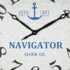 imageDeco 79 Wood Sail Boat Decorative Wall Clock with Ship Wheel for Home and Room 28quot x 2quot x 28quot BlueWhite