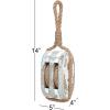 imageDeco 79 Wood Sail Boat Home Wall Decor Pulley Wall Sculpture Wall Art 14quot x 5quot x 4quot BlueWall Art 14 x 5 x 4