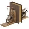 imageDeco 79 Wooden Bike Decorative Bookends Non Skid Bookends Set of 2 Office Bookends7quotW 9quotH Brass