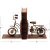 imageDeco 79 Wooden Bike Decorative Bookends Non Skid Bookends Set of 2 Office Bookends7quotW 9quotH Brass